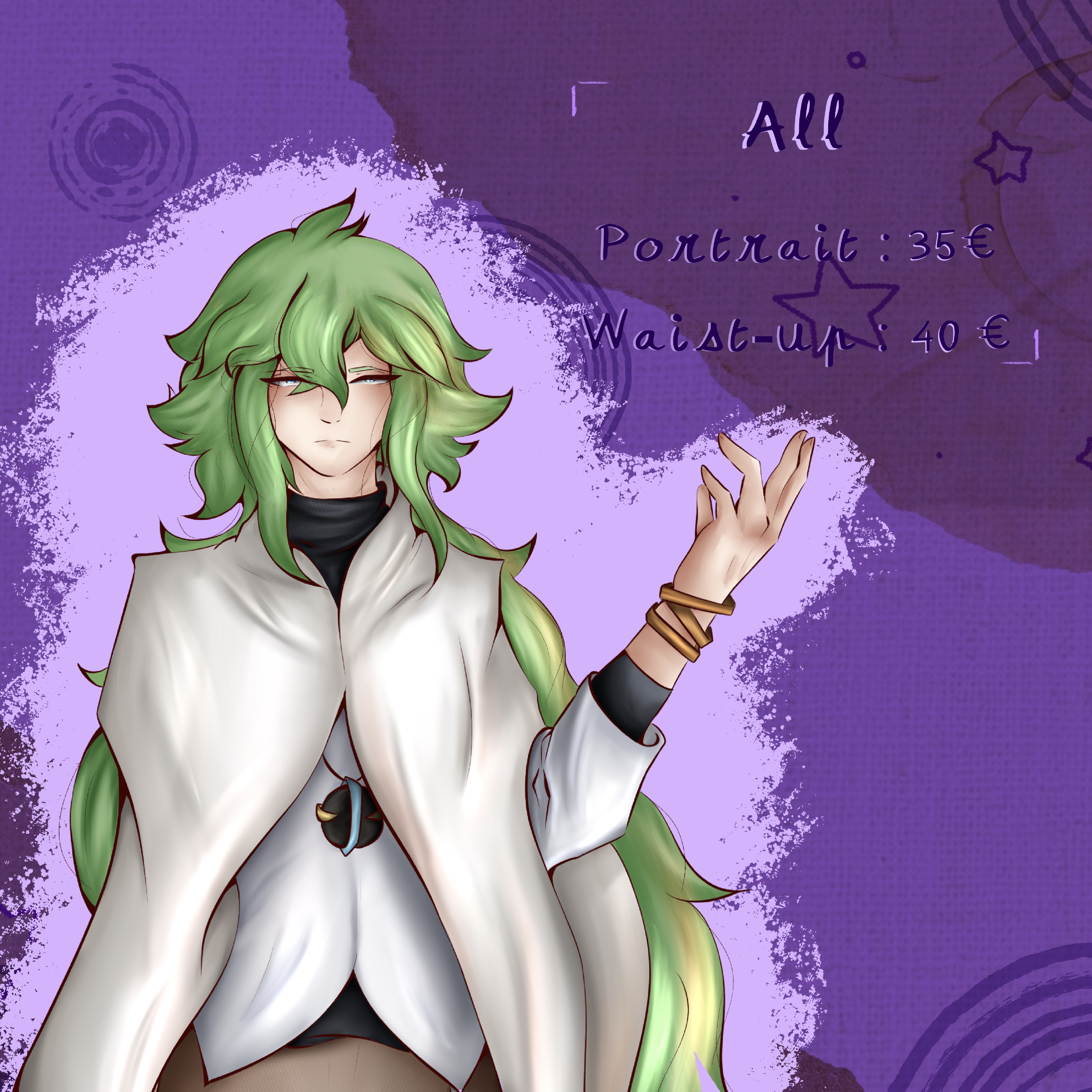 Portrait velours pastel gothique doux par TheDeadeDane – velvet fantasy portrait commission