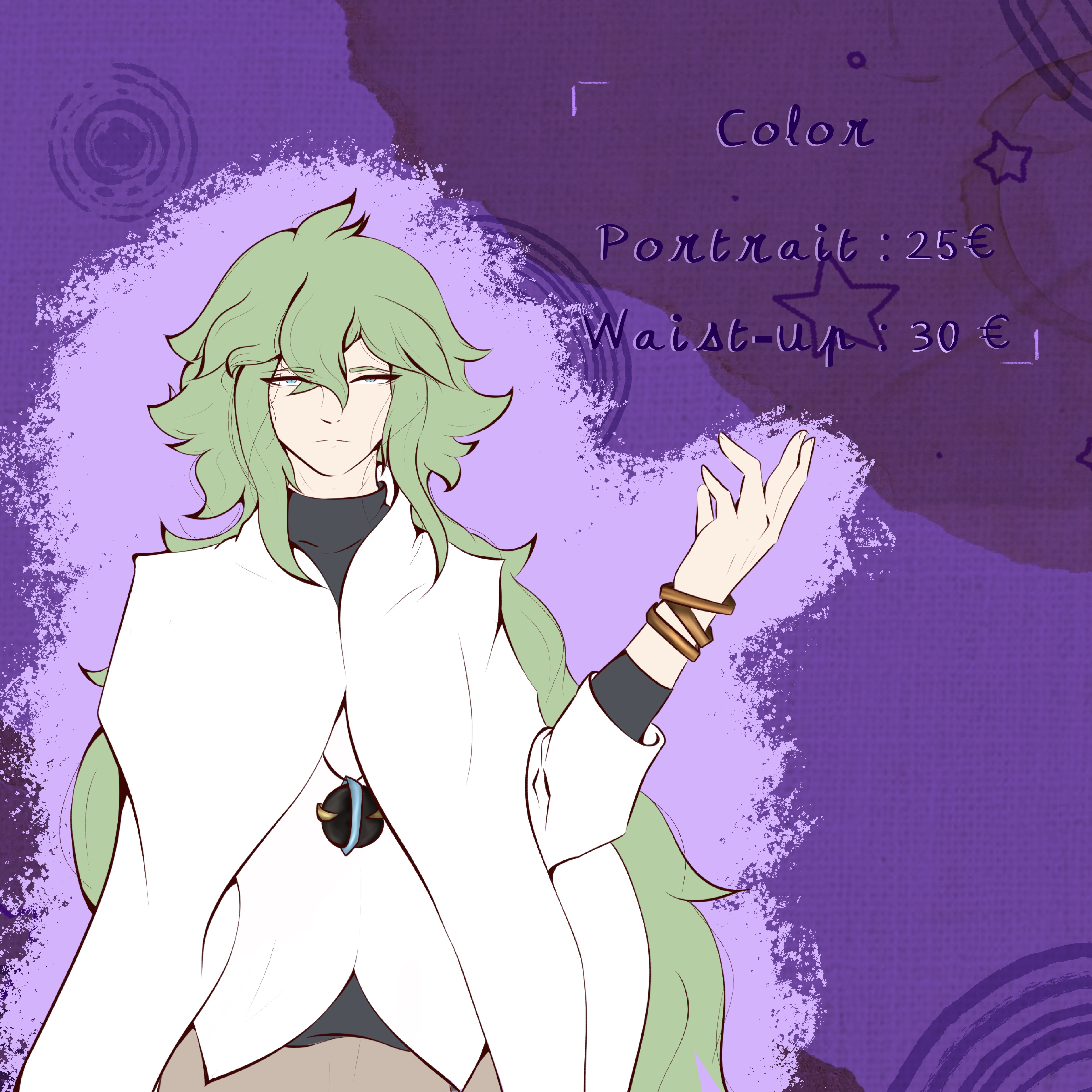 Full body digital art stellaire pastel par TheDeadeDane – full character commission