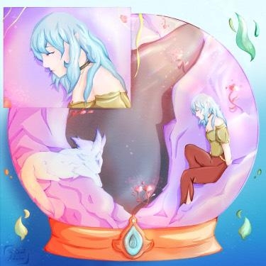 Portrait digital pastel 02 par TheDeadeDane – soft fantasy character commission